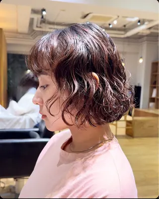 ショート パーマ ボブ/ショート 吉田竣のヘアスタイル