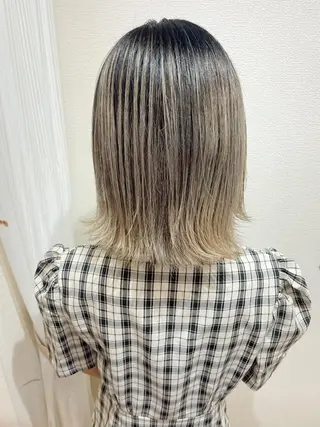 ミディアム カラー ケアブリーチ /髪質 改善/古橋圭史郎のヘアスタイル