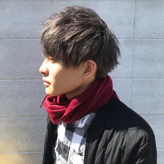 ショート カラー パーマ メンズ JUNTA 梅田茶屋町のヘアスタイル