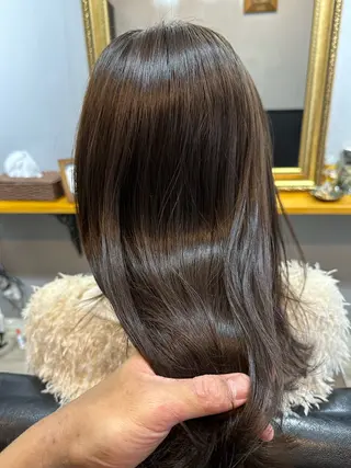 ミディアム カラー 渡辺俊介 暗髪カラー /美髪矯正/髪質改善のヘアスタイル