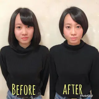 ショート レイヤーカット✂︎池 袋個室サロンkumaのヘアスタイル