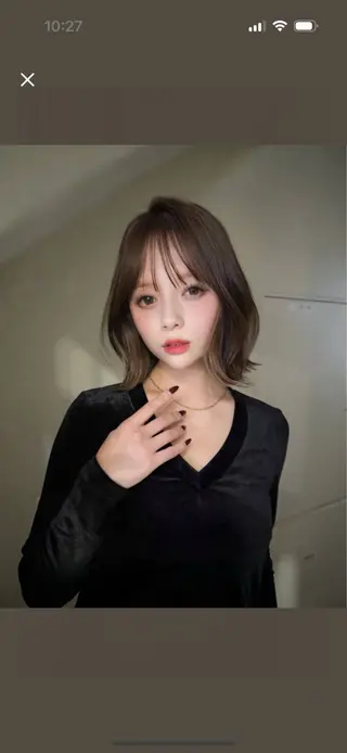 ミディアム 🎀 うる艶透明感 カラー / 錦糸町のヘアスタイル