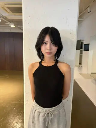 ミディアム カラー 石田 洋英のヘアスタイル