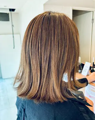 ミディアム カラー レイヤー/メンズ 奥野恭平のヘアスタイル