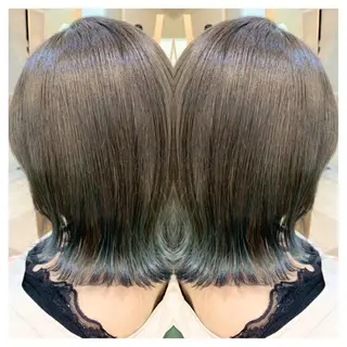 ミディアム カラー 村山 茉衣のヘアスタイル