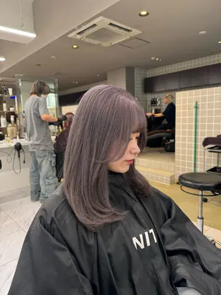 ミディアム カラー ヘアアレンジ Over hair_ misakiのヘアスタイル