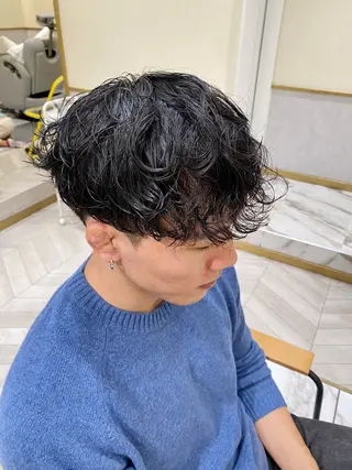 ショート パーマ メンズ 酸スト/フェザー パーマ/三谷海斗のヘアスタイル