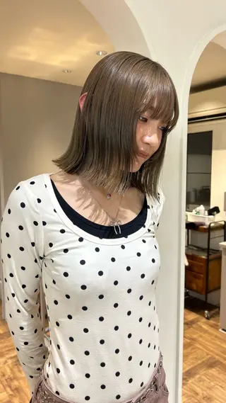 ミディアム カラー じゅわっと暖色カラー 🍊Moemiのヘアスタイル