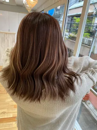 ミディアム カラー ヘアアレンジ 久米 治仁のヘアスタイル