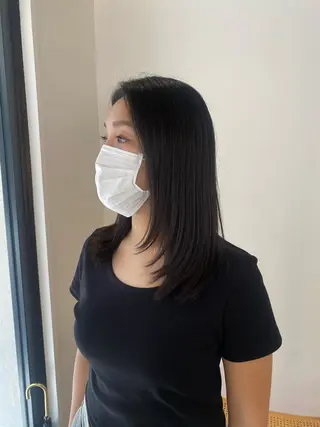 ミディアム ショート/ボブ/顔周 りレイヤー/RINAのヘアスタイル