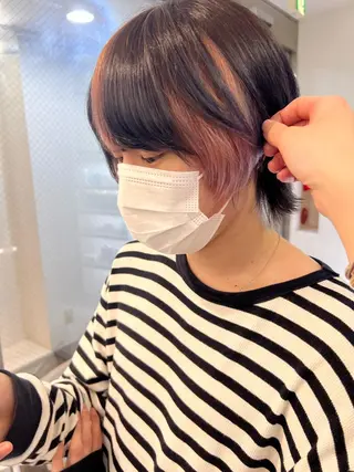 ショート カラー パーマ ヘアアレンジ メンズ キッズ ネイル マツエク・マツパ アイブロウ ショートヘア原宿 fifth コシのヘアスタイル