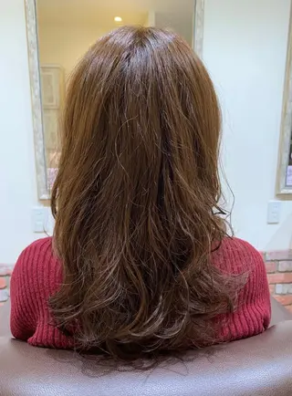ロング カラー パーマ ヘアアレンジ 髪質改善&Spa fee南越谷2号店所属・髪質改善/南越谷/ 山岸彩夏のヘアスタイル