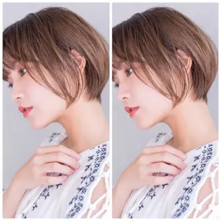 ショート カラー パーマ 💘透明感カラー💘 沖本 将宏のヘアスタイル