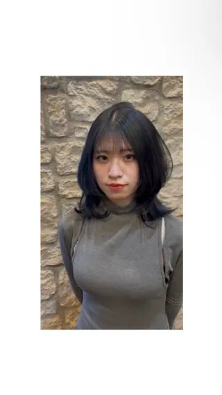 ミディアム カラー 町田/レイヤーカット ハッシュカット/八木のヘアスタイル