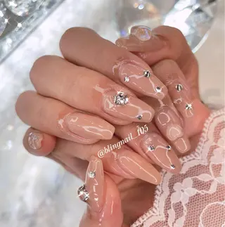 ネイル 23時まで❤︎韓国、 ワンホンネイルのネイルデザイン