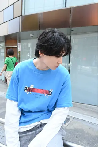 ミディアム メンズ December/jingumae所属・メンズパーマ 特化うえちりくのヘアスタイル