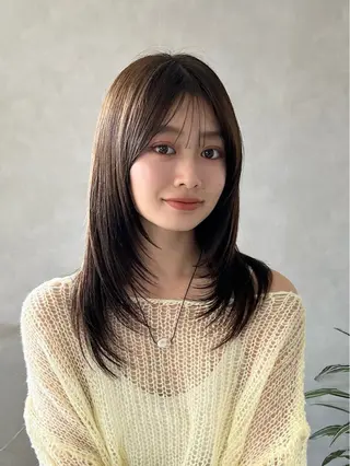 セミロング カラー ❤️ショートカット ・顔周りカット❤️のヘアスタイル