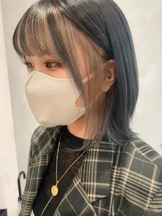 ミディアム カラー デザインカラー/パー マ🦖外岡咲希🦖のヘアスタイル