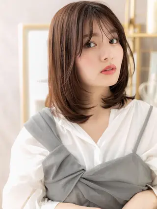 ミディアム 田畑 舞柚のヘアスタイル