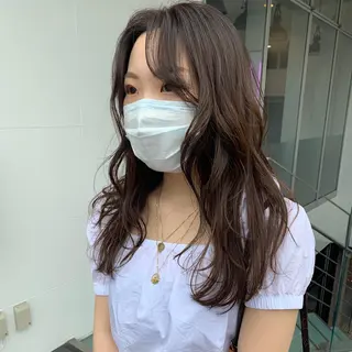 ロング カラー ハッシュカット/ハイ トーン/MANAMIのヘアスタイル