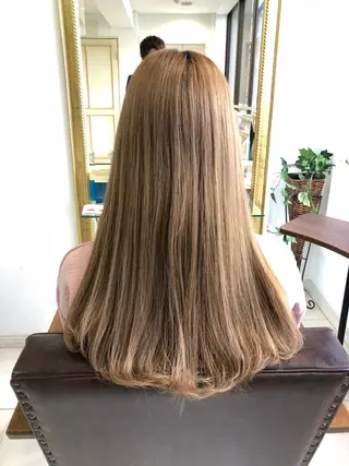 ミディアム カラー 縮毛矯正⭐️ TAKAHIROのヘアスタイル