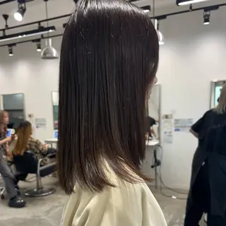 セミロング カラー 髪質改善ストレート /暖色カラー🎀🪞のヘアスタイル