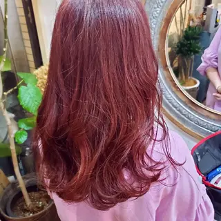 セミロング カラー フリーランス所属・韓国ヘア レイヤー くびれヘアMATSUのヘアスタイル
