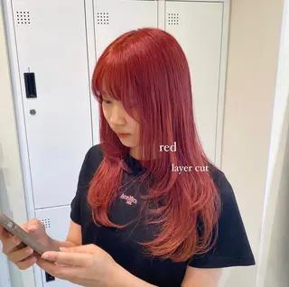 ロング カラー 暖色カラー /ヘアアレンジ/花鈴のヘアスタイル