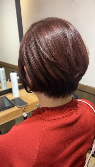 ショート カラー アレンジ/新宿 透明感カラー/ヤノのヘアスタイル