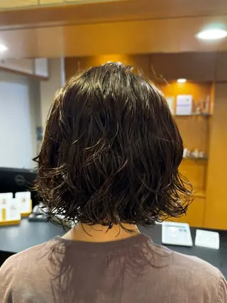 ミディアム パーマ 本多 美羽のヘアスタイル