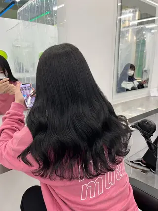 セミロング カラー ヘアアレンジ 透明感ラベンダー💗 SHOのヘアスタイル