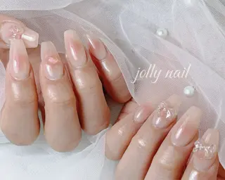 ネイル Jolly チップ長さだしのネイルデザイン