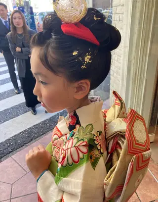 キッズ 白髪ぼかしハイライト 着付けヘアアレンジのその他イメージ