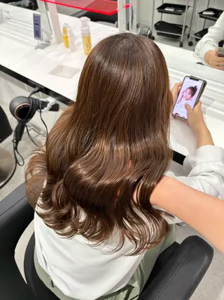 ロング カラー 中韓レイヤー/ ブラウン🤎はやとのヘアスタイル