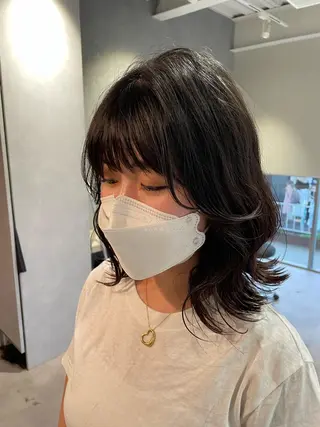 ミディアム カラー 韓国風/オシャレ /縮毛矯正/滝口琴未のヘアスタイル