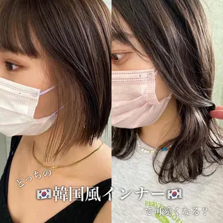 ミディアム カラー VALETTE omotesando所属・原宿ボブ・髪質改善 輝来のヘアスタイル