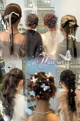 ヘアアレンジ moe🎀 透明感カラーのヘアスタイル