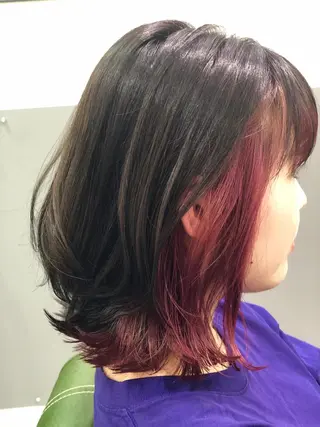 ミディアム 山田 香織のヘアスタイル