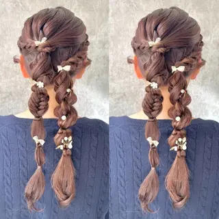 ロング ヘアアレンジ ヘアメ🎀エクステ 🪽横浜/しほ🧸のヘアスタイル