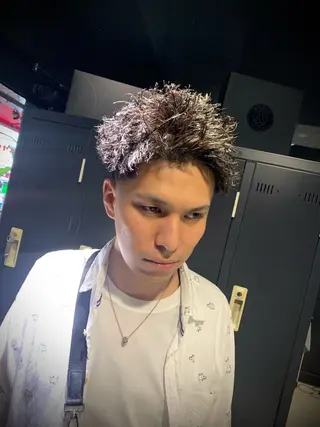 ショート メンズ メンズパーマ/難波/ 心斎橋　室園亮佑のヘアスタイル