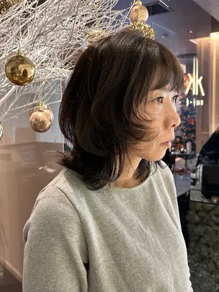 ミディアム 中原 優美のヘアスタイル
