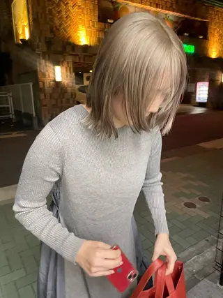 ミディアム ボブカットモデル/パ ーマ/harunaのヘアスタイル