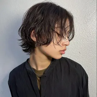 パーマ RIN パーマ/暖色カラーのヘアスタイル