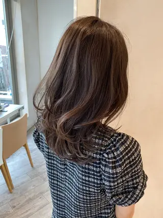 ミディアム カラー 前髪顔まわりカット 🌈中村海聖のヘアスタイル