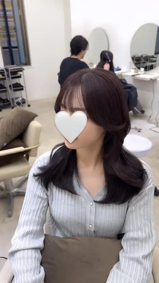 セミロング 韓国風cut/ 縮毛矯正/正岡幹康のヘアスタイル