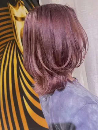 ミディアム カラー Re:MAKE所属・ジャニヲタ美容師 推しカラー中平海帆のヘアスタイル