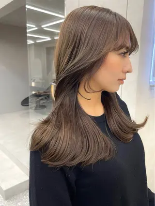 セミロング 顔周り🇰🇷ロンド レイヤー✨カジワラのヘアスタイル