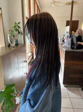 ロング 💞暖色艶カラー/ ホウツキカナ🍒のヘアスタイル