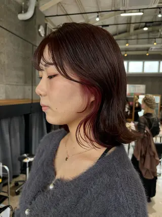 ショート カラー パーマ ヘアアレンジ 押切 響　のヘアスタイル