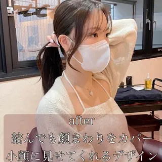 セミロング 🌹ハッシュカット、 レイヤー韓国ヘア🌹のヘアスタイル